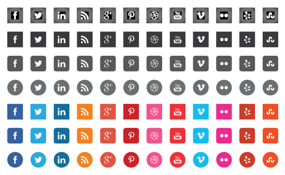Flat-Social-Icons